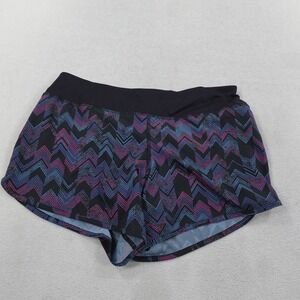 Rabbit Running Hopper Shorts Womens Medium Black Geometric 4" Lined Running Gym